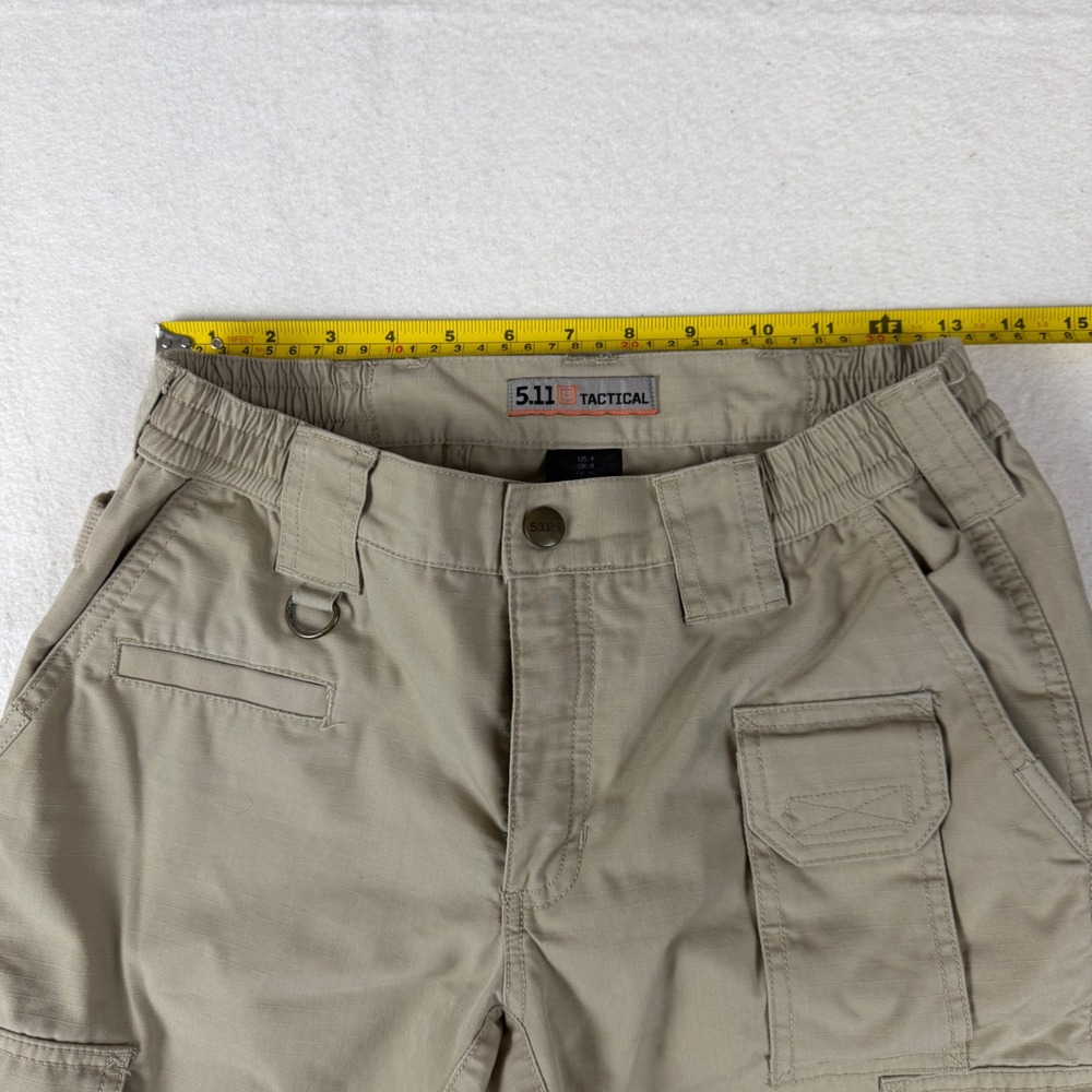5.11 Tactical Women's Khaki Ripstop Cargo Pants Size 4 Regular Tan Utility Work - Picture 4 of 6
